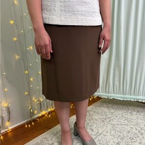 Jones New York Brown Pencil Skirt